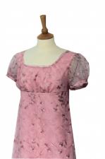 For Sale Ladies Regency 19th Century Jane Austen Pride And Prejudice Bridgerton Puffed Sleeved Pink Evening Gown Dress Size 8 - 10 UK